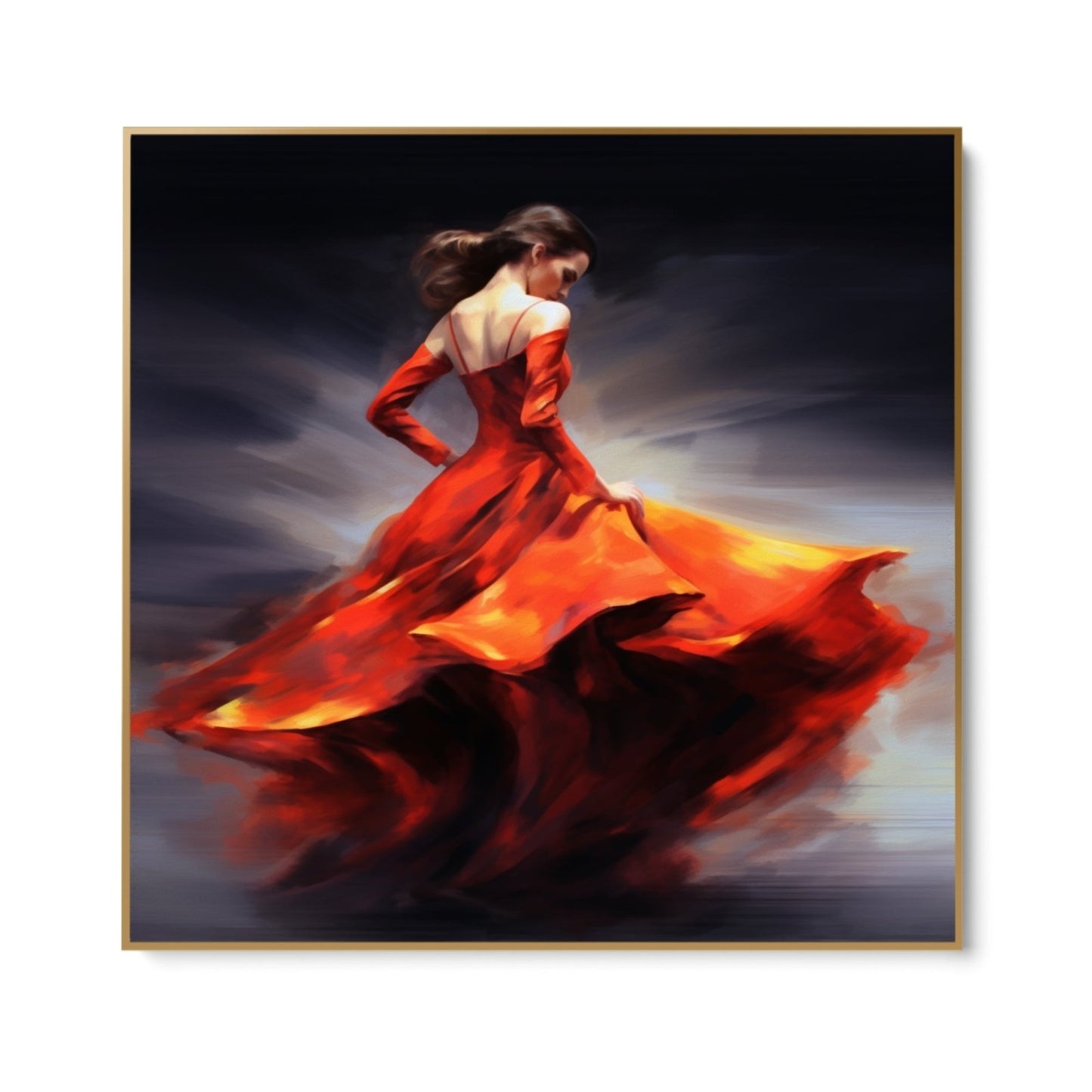 Tanec oblečený v červenom