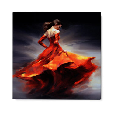 Quadro Stampa su Tela Danza Vestita di Rosso - CupidoDesign