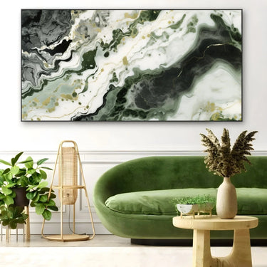Quadro Stampa su Tela Delicato Marmo Verde - CupidoDesign