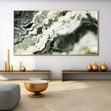 Quadro Stampa su Tela Delicato Marmo Verde - CupidoDesign