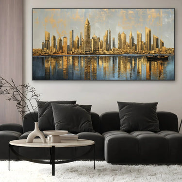 Quadro Stampa su Tela Disegno Dorato - CupidoDesign