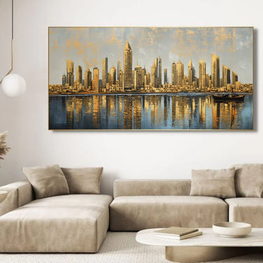 Quadro Stampa su Tela Disegno Dorato - CupidoDesign