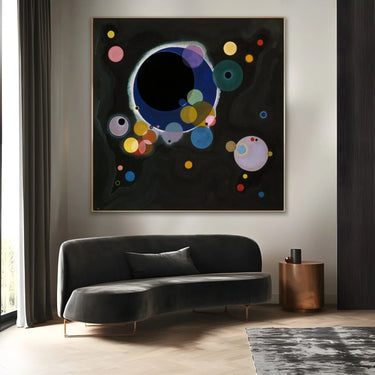 Quadro Stampa su Tela Diversi Cerchi, Wassily Kandinsky - CupidoDesign