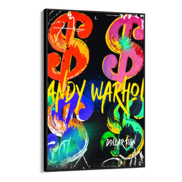 Quadro Stampa su Tela Dollar Sign Graffiti - CupidoDesign