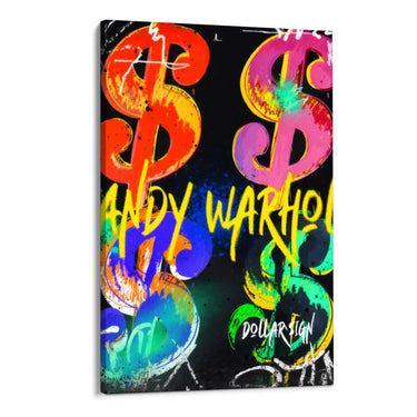 Quadro Stampa su Tela Dollar Sign Graffiti - CupidoDesign