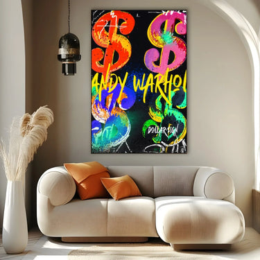 Quadro Stampa su Tela Dollar Sign Graffiti - CupidoDesign