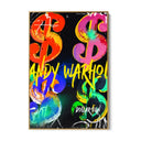 Quadro Stampa su Tela Dollar Sign Graffiti - CupidoDesign