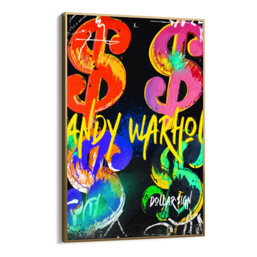 Quadro Stampa su Tela Dollar Sign Graffiti - CupidoDesign
