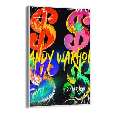 Quadro Stampa su Tela Dollar Sign Graffiti - CupidoDesign