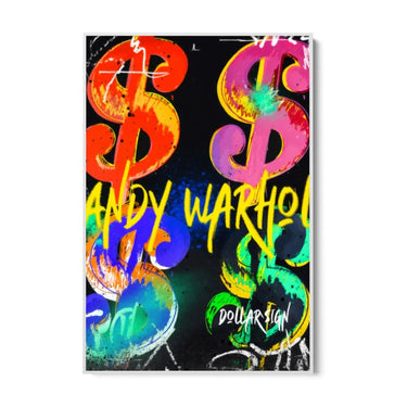 Quadro Stampa su Tela Dollar Sign Graffiti - CupidoDesign