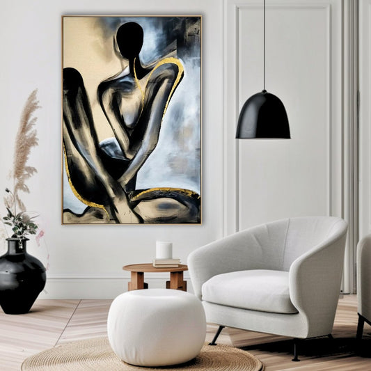 Abstract Woman 70x100cm With White Frame