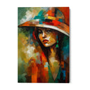 Quadro Stampa su Tela Donna con cappello - CupidoDesign