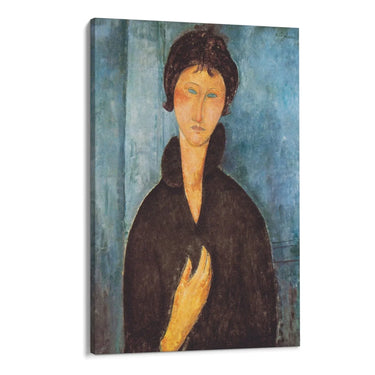 Quadro Stampa su Tela Donna dagli occhi azzurri, Amedeo Modigliani - CupidoDesign