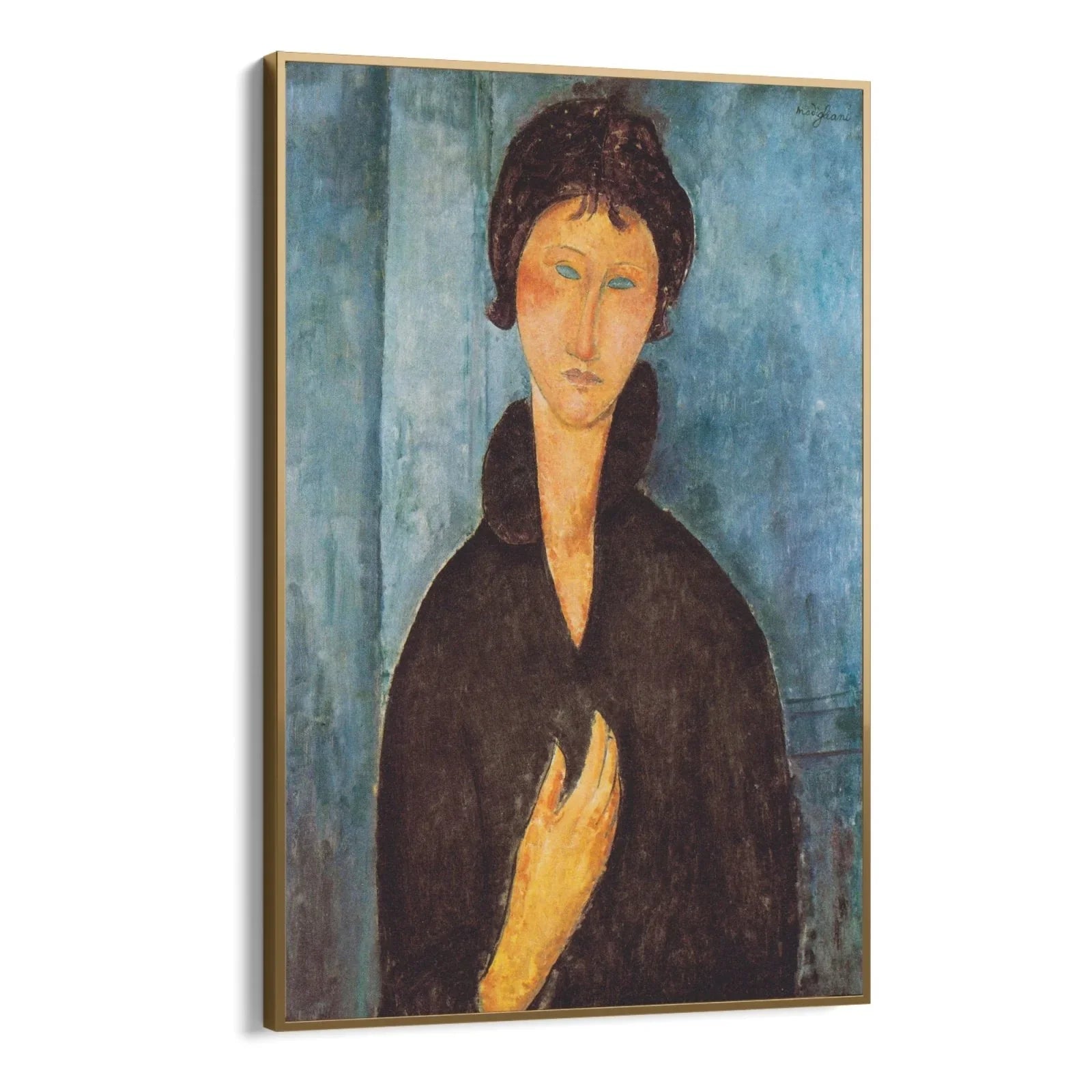 Quadro Stampa su Tela Donna dagli occhi azzurri, Amedeo Modigliani - CupidoDesign