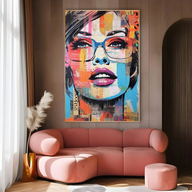 Quadro Stampa su Tela Donna Graffiti - CupidoDesign
