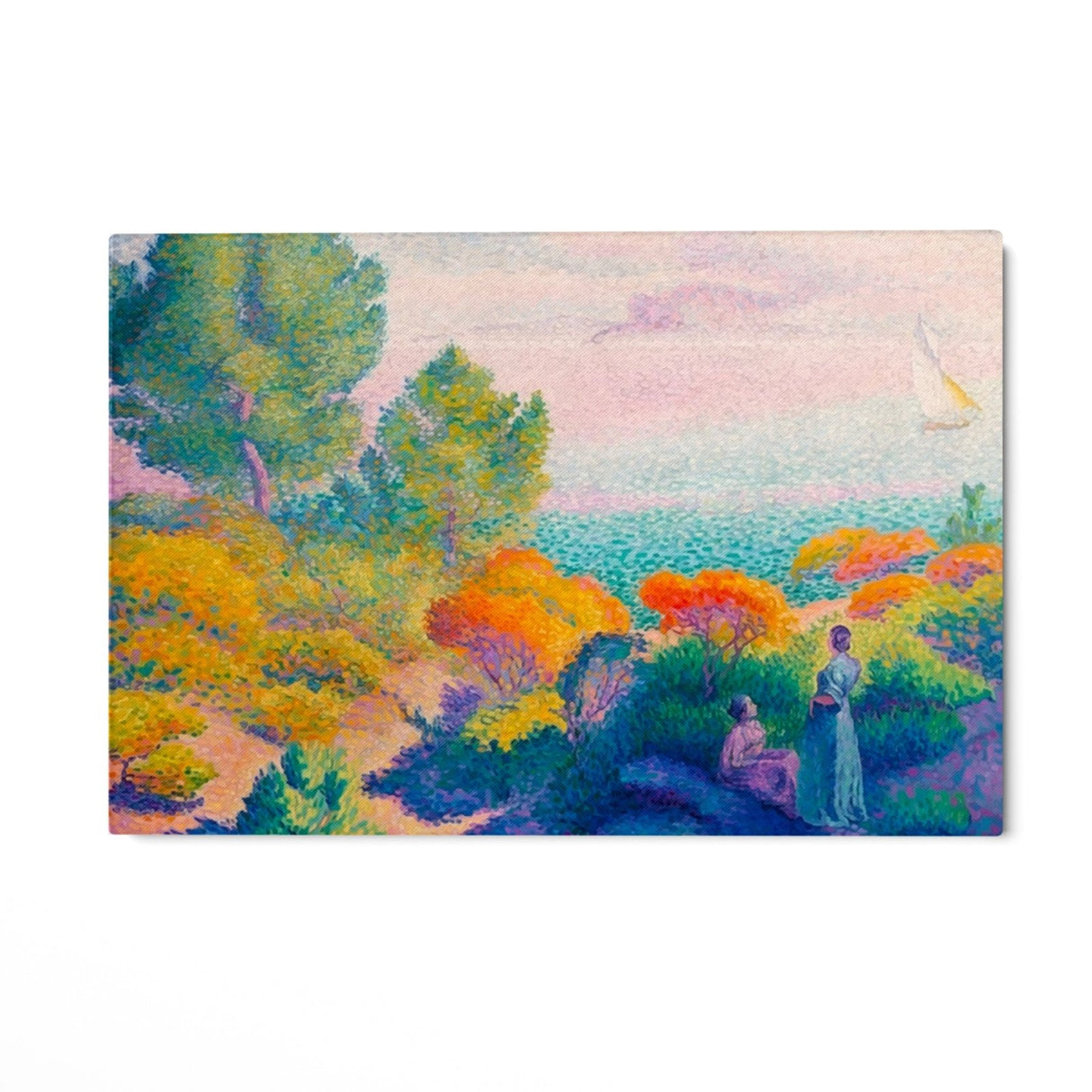 Kaksi naista Välimeren rannalla, Henri Edmond Cross (1896)