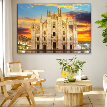Quadro Stampa su Tela Duomo di Milano al Tramonto, Italia - CupidoDesign