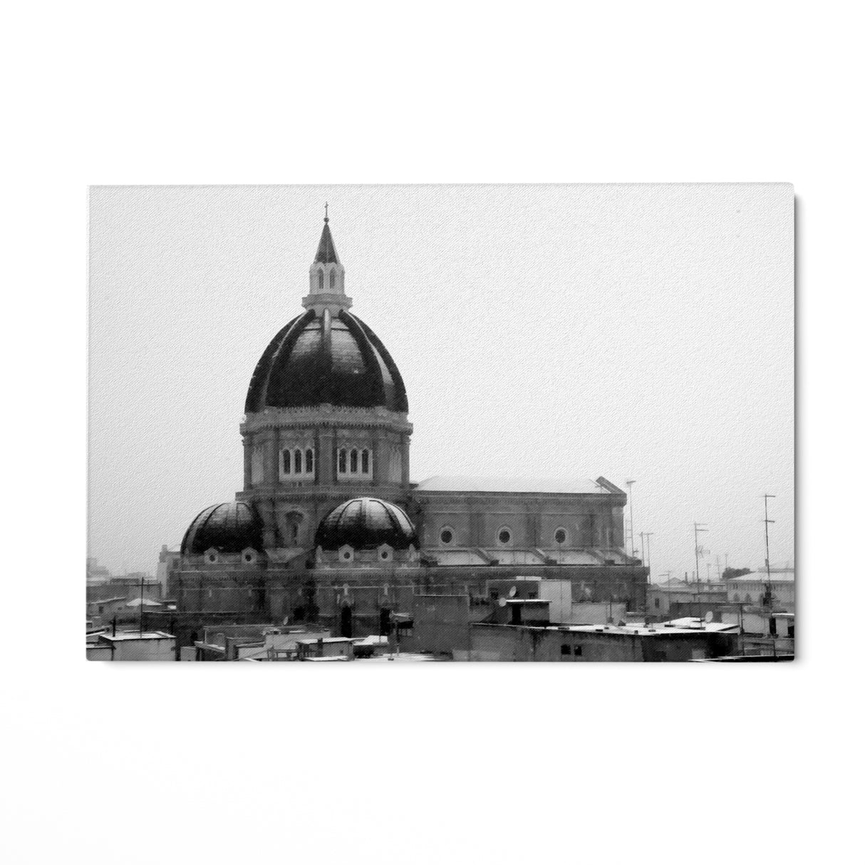 Snow-covered cathedral