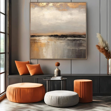 Quadro Stampa su Tela Eclissi dorata - CupidoDesign