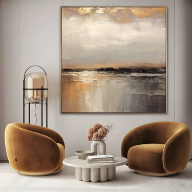 Quadro Stampa su Tela Eclissi dorata - CupidoDesign