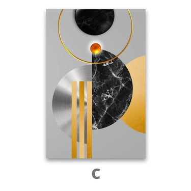 Quadro Stampa su Tela Eclissi Geometriche - CupidoDesign