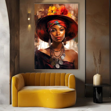 Quadro Stampa su Tela Eleganza Africana - CupidoDesign