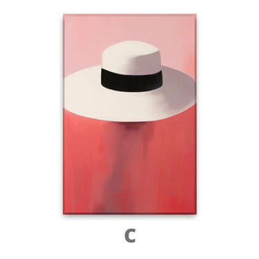 Quadro Stampa su Tela Eleganza Sotto il Cappello - CupidoDesign