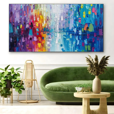 Quadro Stampa su Tela Esplosione di Arcobaleno - CupidoDesign