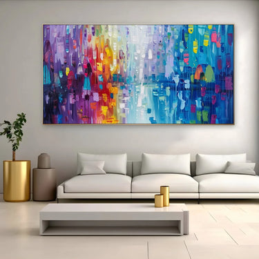 Quadro Stampa su Tela Esplosione di Arcobaleno - CupidoDesign