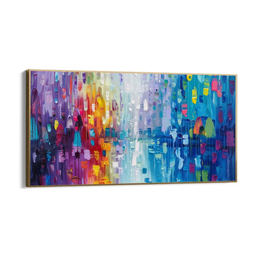 Quadro Stampa su Tela Esplosione di Arcobaleno - CupidoDesign