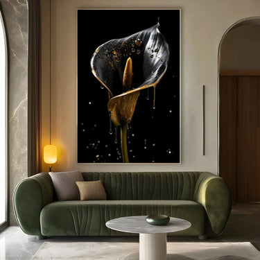 Quadro Stampa su Tela Espressione Gold - CupidoDesign