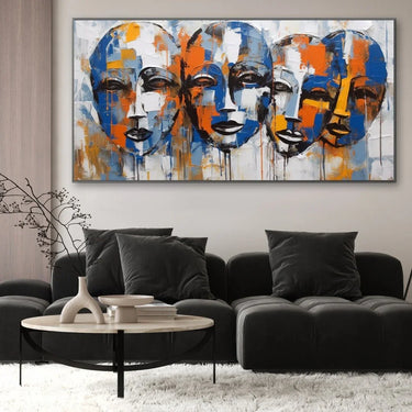 Quadro Stampa su Tela Espressioni Sfuggenti - CupidoDesign