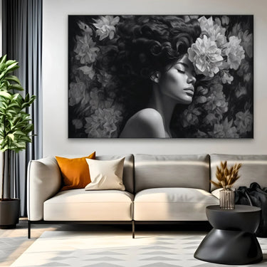 Quadro Stampa su Tela Essenza Nera - CupidoDesign