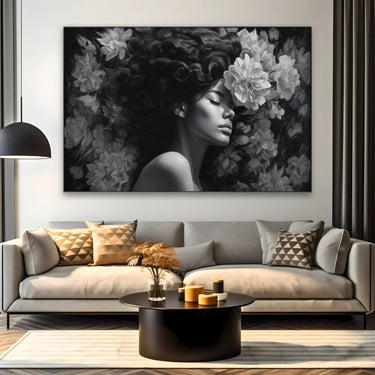 Quadro Stampa su Tela Essenza Nera - CupidoDesign