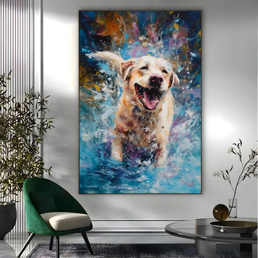 Quadro Stampa su Tela Euforia a Quattro Zampe - CupidoDesign