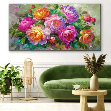 Quadro Stampa su Tela Euforia dei Fiori - CupidoDesign