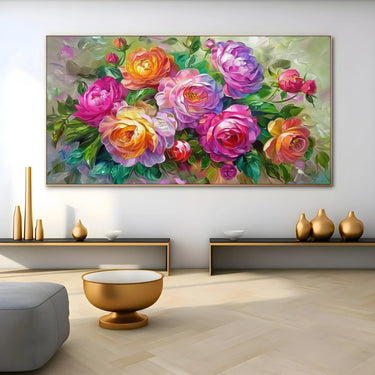 Quadro Stampa su Tela Euforia dei Fiori - CupidoDesign