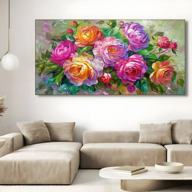 Quadro Stampa su Tela Euforia dei Fiori - CupidoDesign