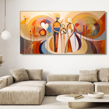 Quadro Stampa su Tela Famiglia astratta - CupidoDesign