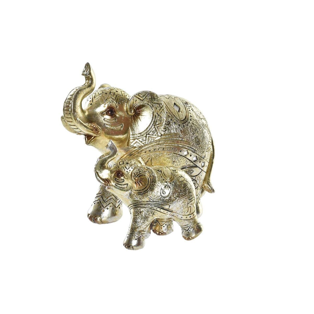 Familie gouden olifant 17 x 11 x 15 cm