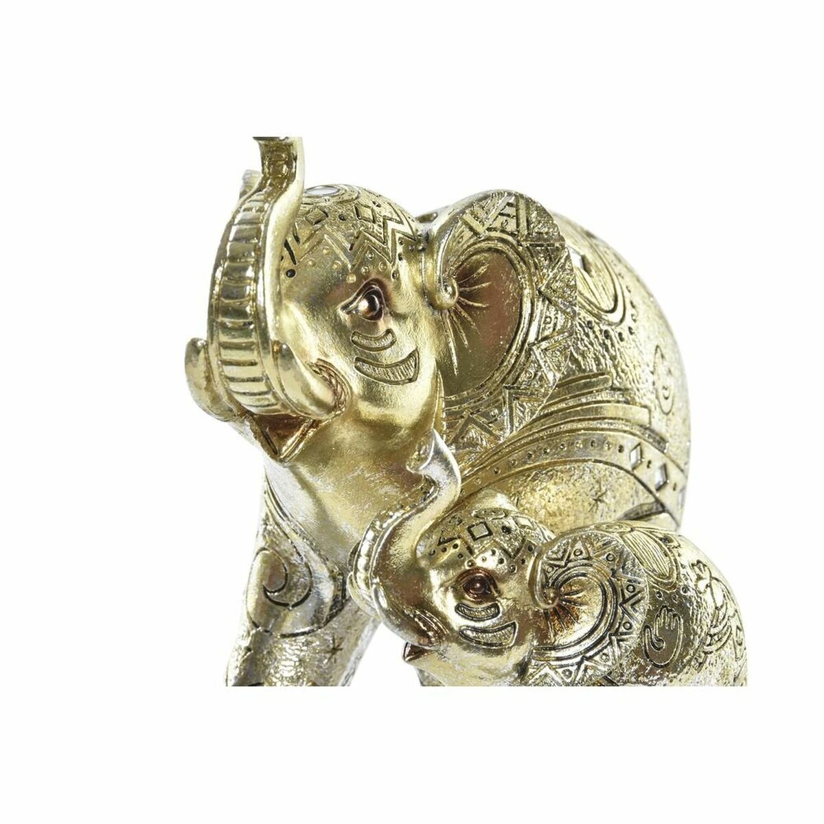 Familie gouden olifant 17 x 11 x 15 cm