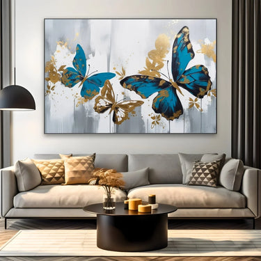 Quadro Stampa su Tela Farfalle Dorate - CupidoDesign