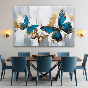 Quadro Stampa su Tela Farfalle Dorate - CupidoDesign