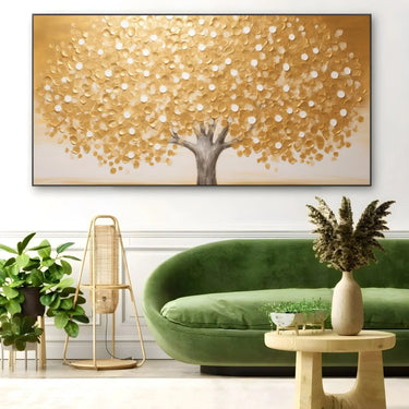 Quadro Stampa su Tela Felicità Dorata - CupidoDesign