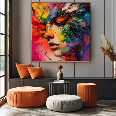 Quadro Stampa su Tela Figura Vibrante - CupidoDesign