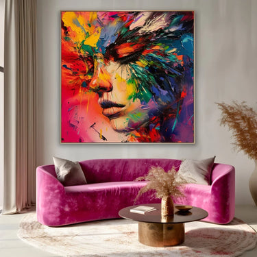 Quadro Stampa su Tela Figura Vibrante - CupidoDesign