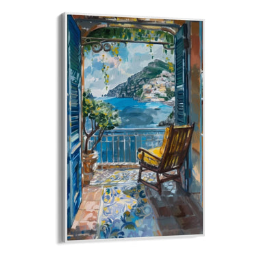 Quadro Stampa su Tela Finestra su Positano, Italia - CupidoDesign
