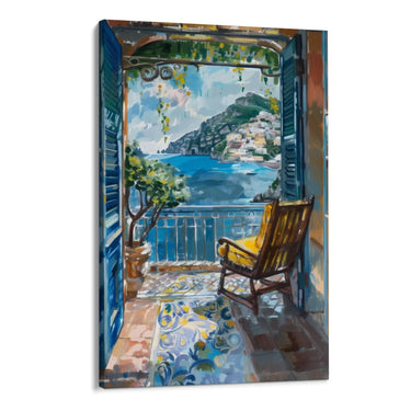 Quadro Stampa su Tela Finestra su Positano, Italia - CupidoDesign