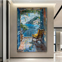 Quadro Stampa su Tela Finestra su Positano, Italia - CupidoDesign