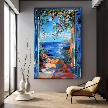 Quadro Stampa su Tela Finestre su Ibiza, Spagna - CupidoDesign